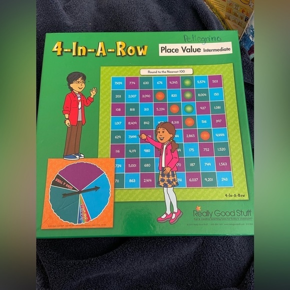 REALLY GOOD STUFF 4 In A Row Place Value Intermediate Round To The Nearest 100 - Picture 1 of 9